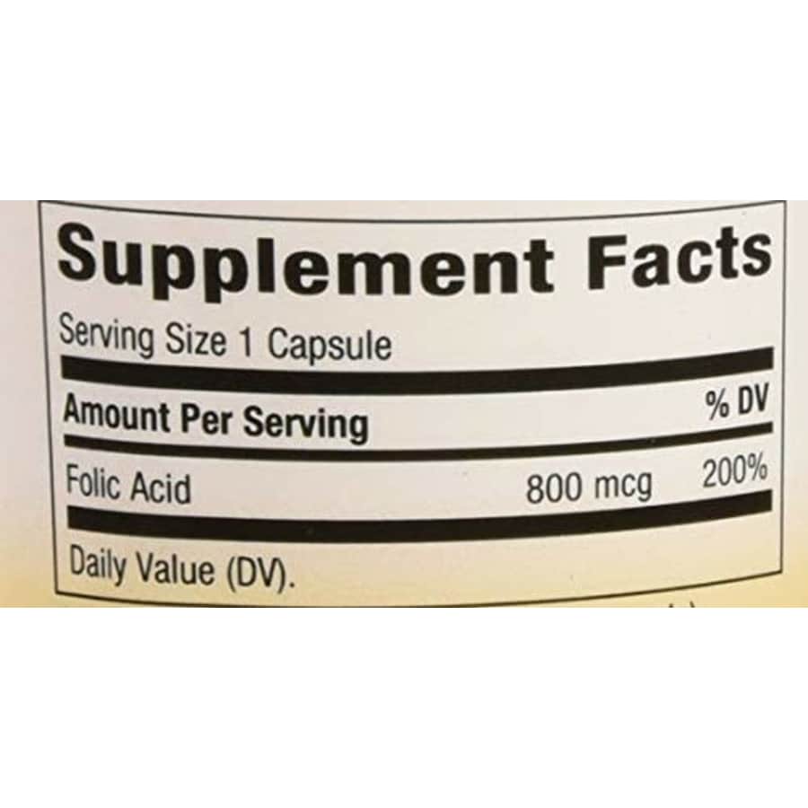 Nature's Way - Folic Acid, 800 mcg, 100 Capsules for $12 Nature's Way - Folic Acid, 800 mcg, 100 Capsules for $12