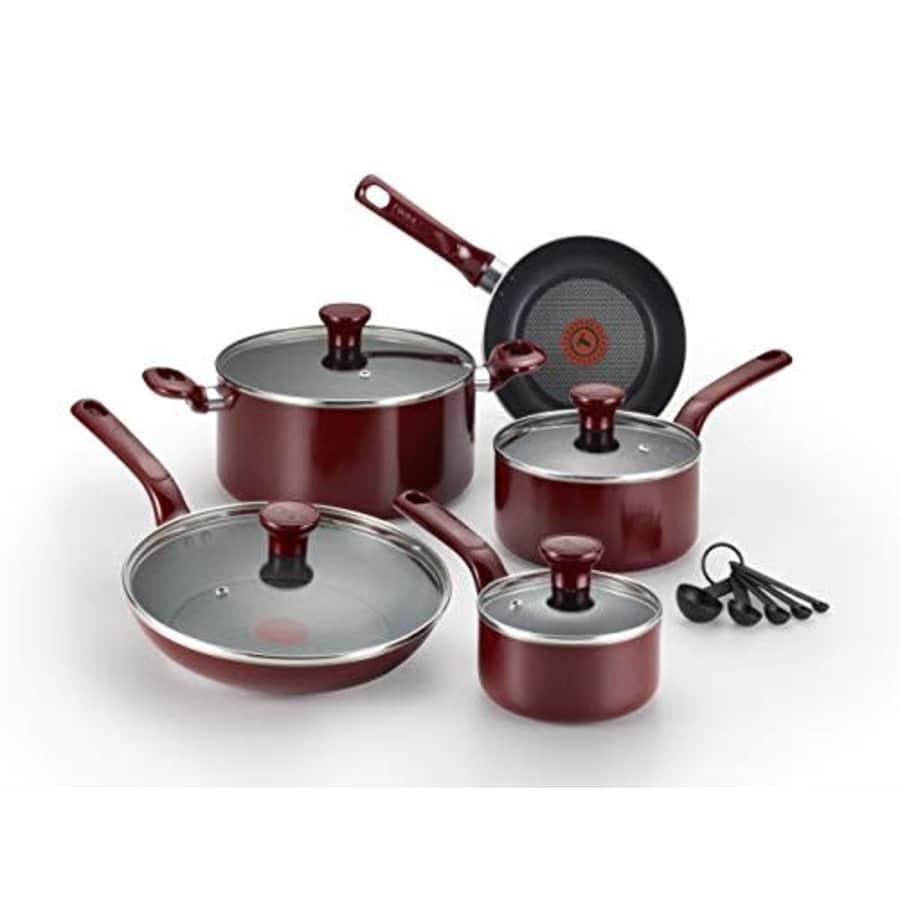 T-fal C514SE Excite Nonstick Thermo-Spot Dishwasher Safe Oven Safe PFOA Free Cookware Set, for $125