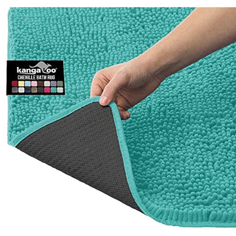 Kangaroo Luxury Chenille Bath Rug, Extra Soft and Absorbent Shaggy Bathroom Rugs, Machine Wash Mat, for $15 Kangaroo Luxury Chenille Bath Rug, Extra Soft and Absorbent Shaggy Bathroom Rugs, Machine Wash Mat, for $15