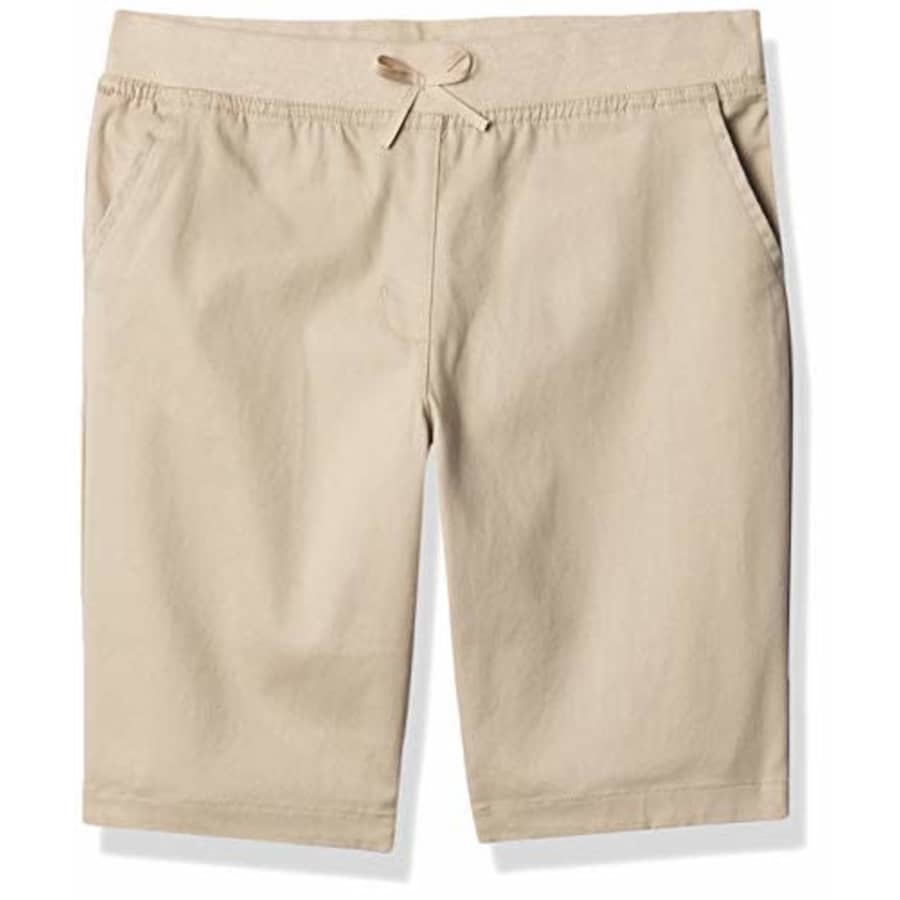 Nautica Girls' School Uniform Stretch Bermuda Short, Khaki Pull-On, 2T for $32
