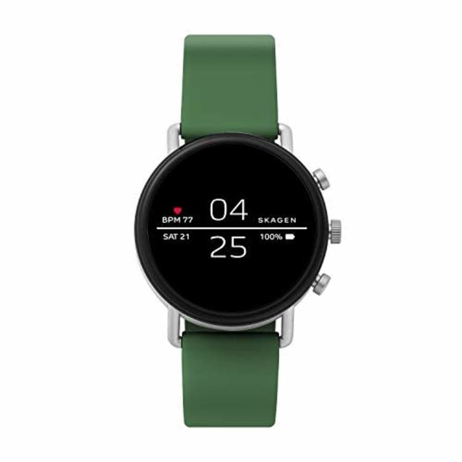 Skagen Connected Falster 2 Stainless Steel and Silicone Touchscreen Smartwatch, Color: Green for $89 Skagen Connected Falster 2 Stainless Steel and Silicone Touchscreen Smartwatch, Color: Green for $89