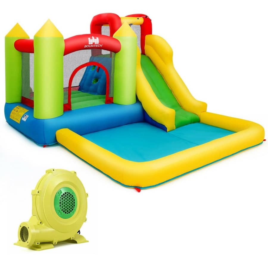 Costway Inflatable Water Park Bounce House with Blower for $249 Costway Inflatable Water Park Bounce House with Blower for $249