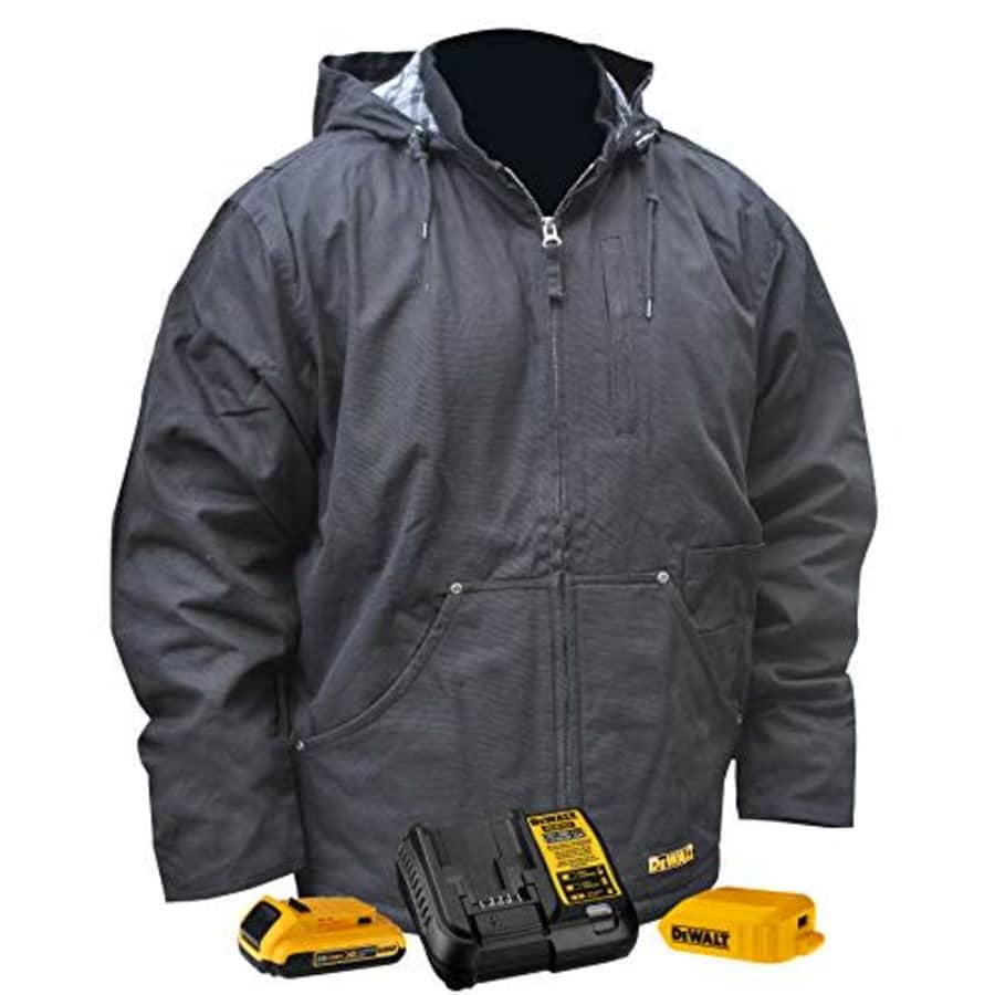 DEWALT DCHJ076A Heated Heavy Duty Work Coat Kit with 2.0Ah Battery and Charger for $245