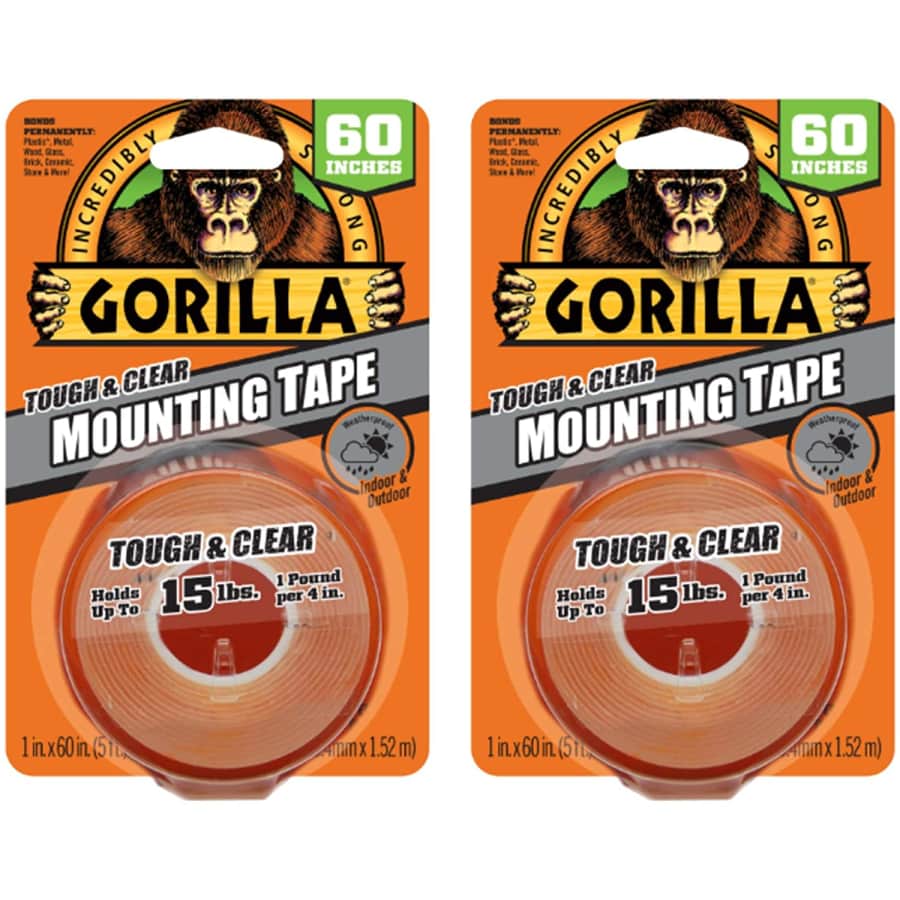 Gorilla Tough & Clear Double Sided Mounting Tape 2-Pack for $13