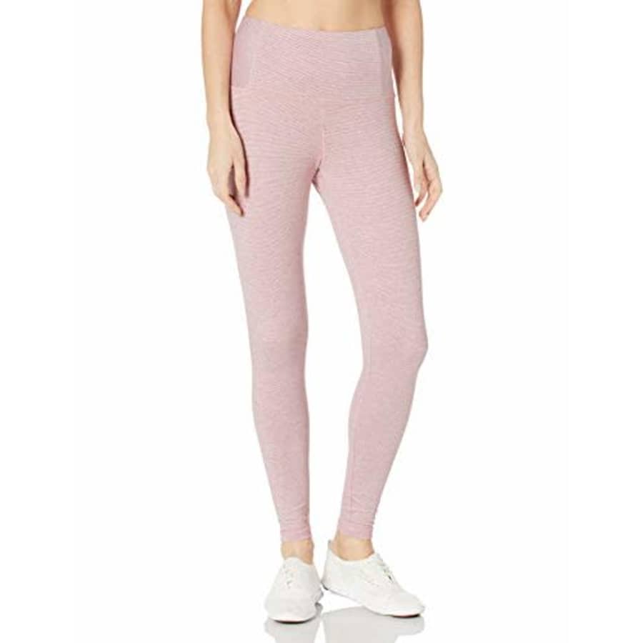 Jockey Women's Activewear High Waisted Space Dye Stripe Legging, Dusty Rose Space Dye, M for $22 Jockey Women's Activewear High Waisted Space Dye Stripe Legging, Dusty Rose Space Dye, M for $22