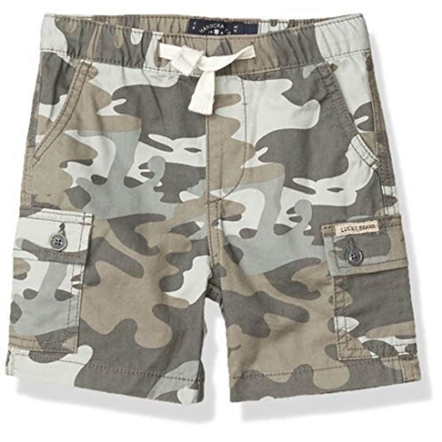 Lucky Brand Boys' Pull on Shorts, Smoked Pearl Camo Cargo, 3T for $9