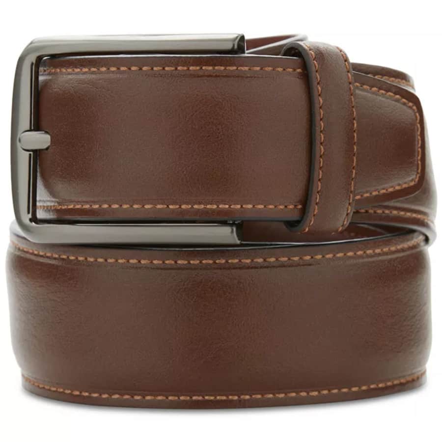 Perry Ellis Portfolio Men's Contrast Stitch Dress Belt for $10 Perry Ellis Portfolio Men's Contrast Stitch Dress Belt for $10