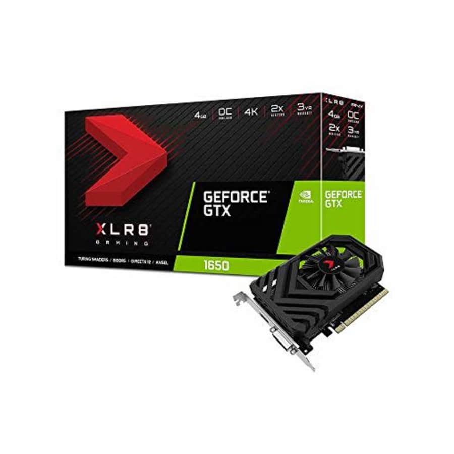 PNY VCG16504SFPPB-O GeForce GTX 1650 4GB XLR8 Gaming Overclocked Edition Graphics Card for $150