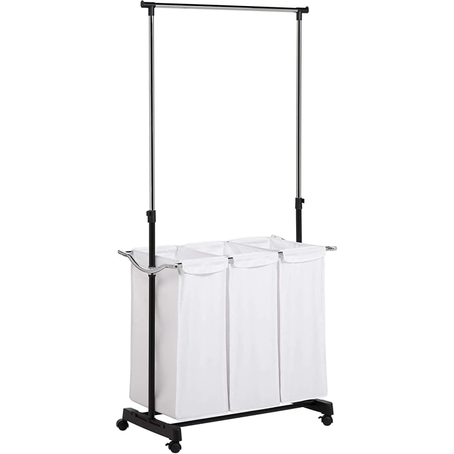 Honey Can Do Rolling Laundry Cart with Hanging Bar for $28
