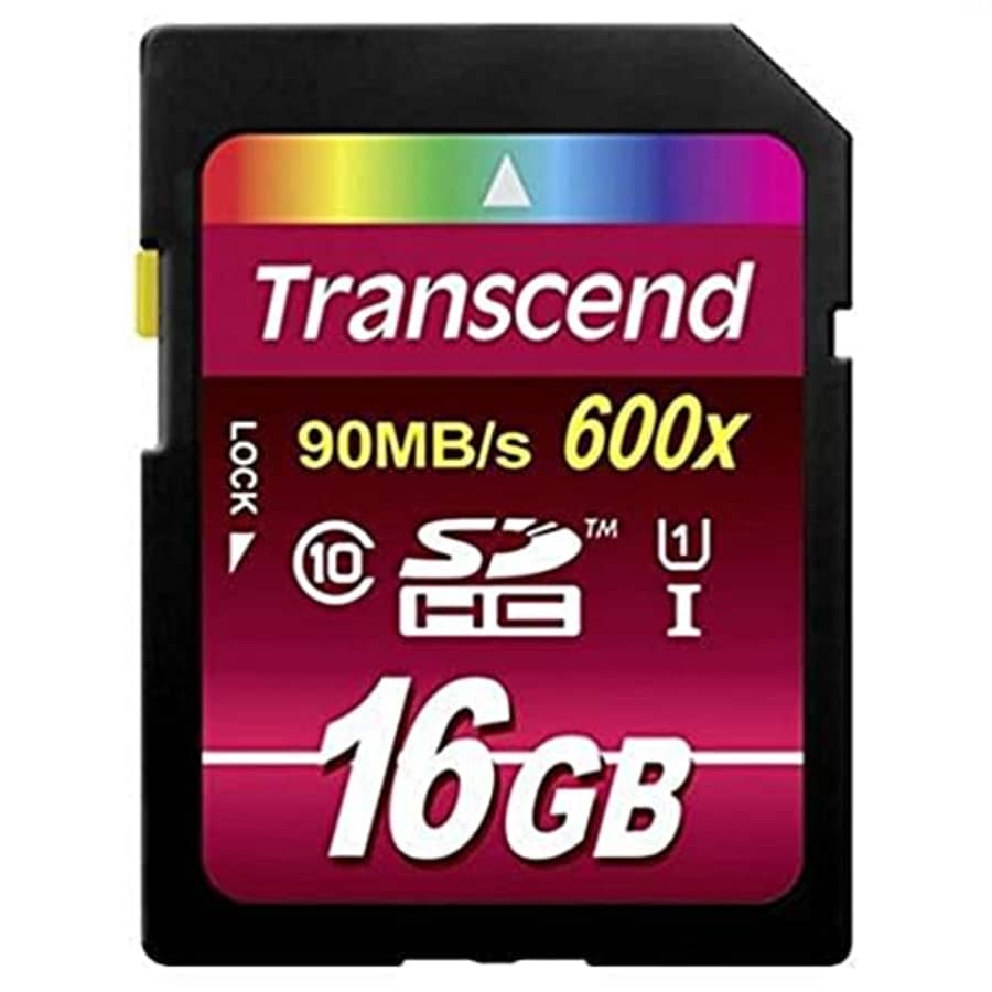 Transcend 16GB SDHC Class 10 UHS-1 Flash Memory Card Up to 90MB/s (TS16GSDHC10U1) Blue for $31 Transcend 16GB SDHC Class 10 UHS-1 Flash Memory Card Up to 90MB/s (TS16GSDHC10U1) Blue for $31
