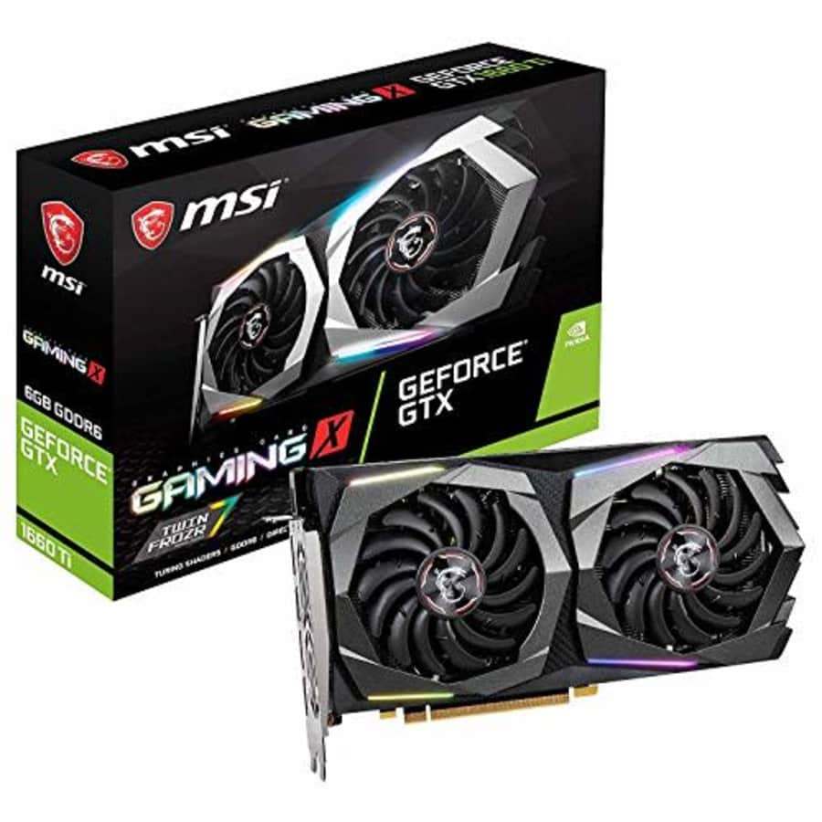 MSI Gaming GeForce GTX 1660 Ti 192-bit HDMI/DP 6GB GDRR6 HDCP Support DirectX 12 Dual Fan VR Ready for $299