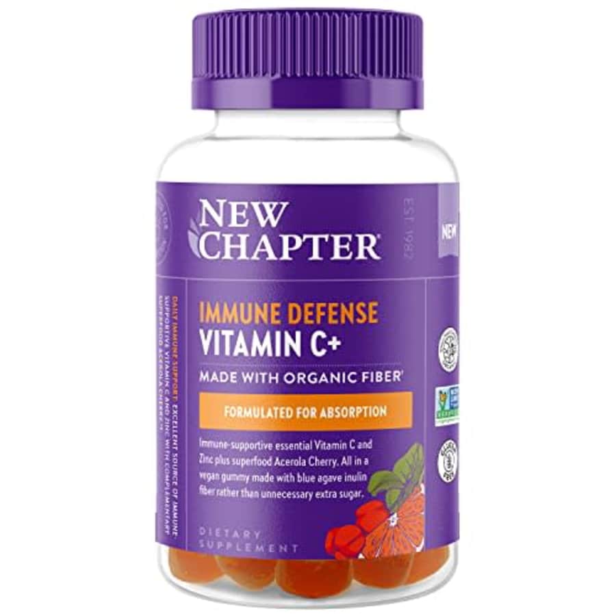 New Chapter Vitamin C+ Gummies 40% Less Sugar, Excellent Source of Vitamin C, Two Daily Gummies for for $15