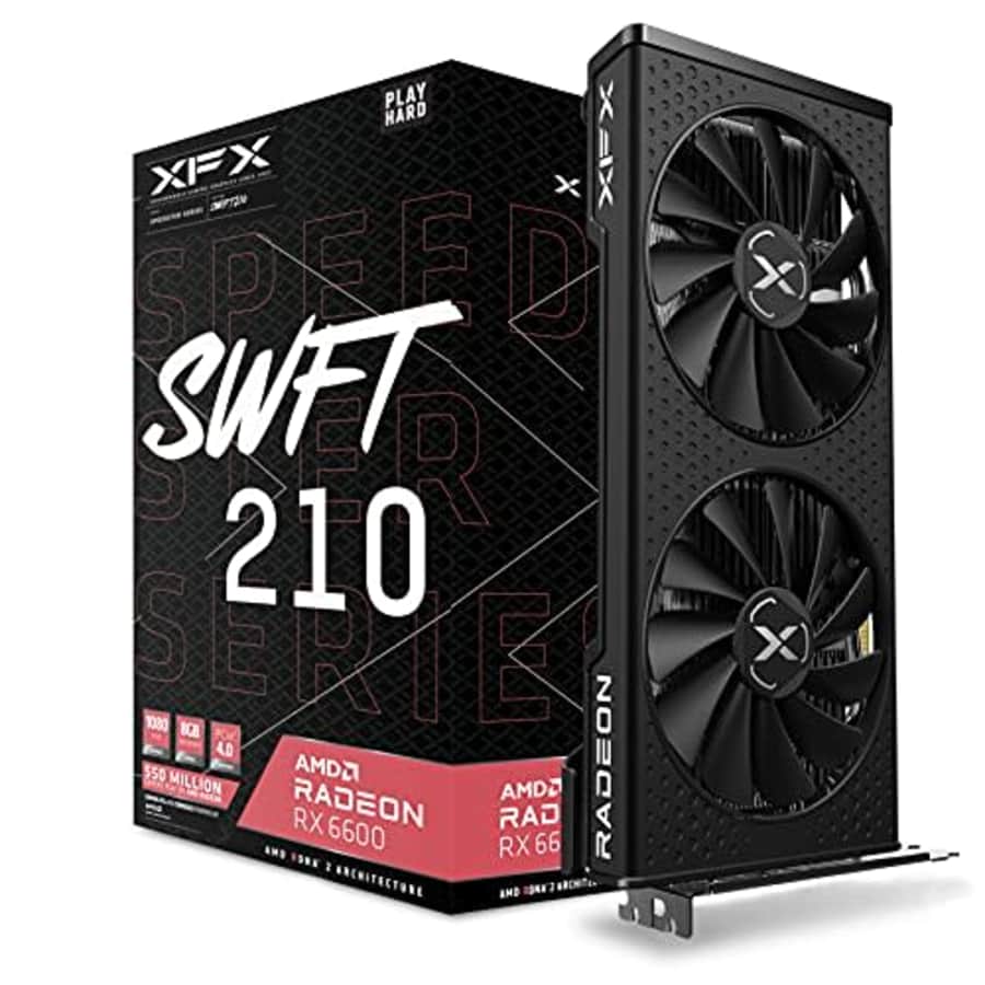 XFX Speedster SWFT 210 Radeon RX 6600 CORE Gaming Graphics Card with 8GB GDDR6 HDMI 3xDP, AMD RDNA for $520