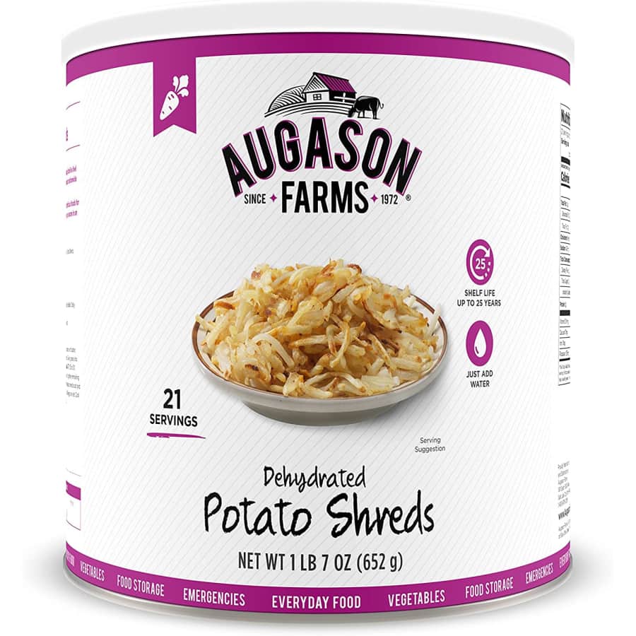 Augason 23-oz. Dehydrated Potato Shreds for $8