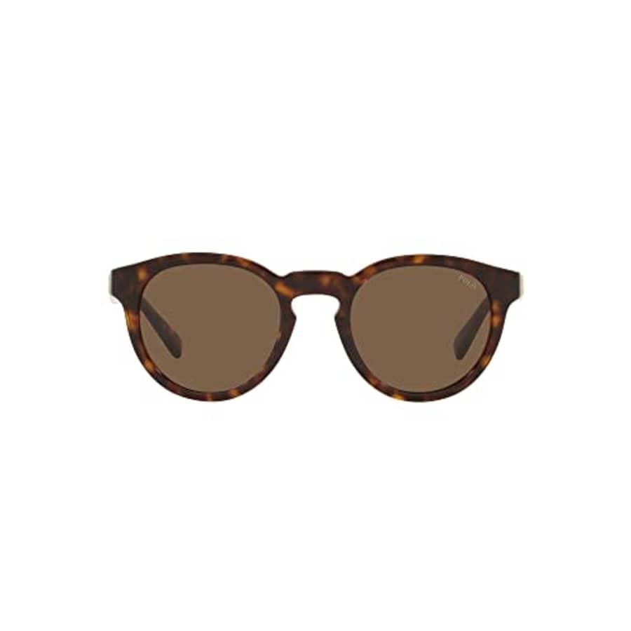 Polo Ralph Lauren Men's PH4184 Round Sunglasses, Brown, 49 mm for $81