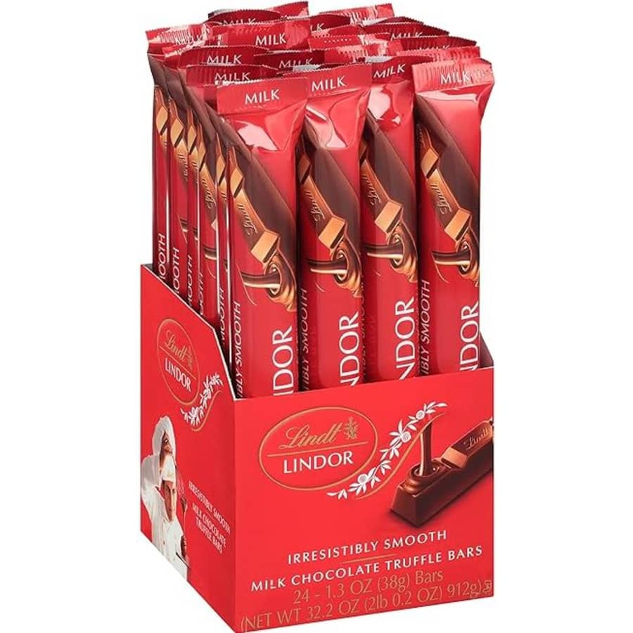 Lindt Lindor Milk Chocolate Truffle Bar 24-Pack: 2 for $31