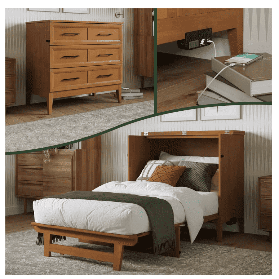 AFI Santa Fe Solid Wood Frame Twin Murphy Bed for $976 AFI Santa Fe Solid Wood Frame Twin Murphy Bed for $976