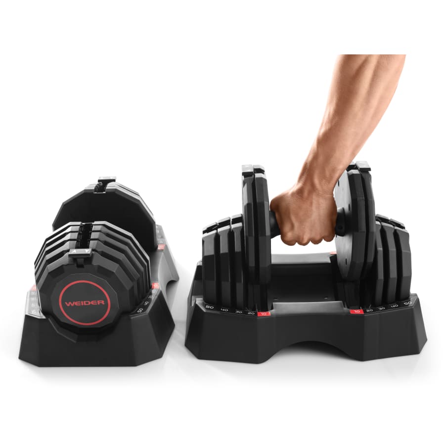 Weider Select-a-Weight 50-lb. Adjustable Dumbbell Set for $220 Weider Select-a-Weight 50-lb. Adjustable Dumbbell Set for $220