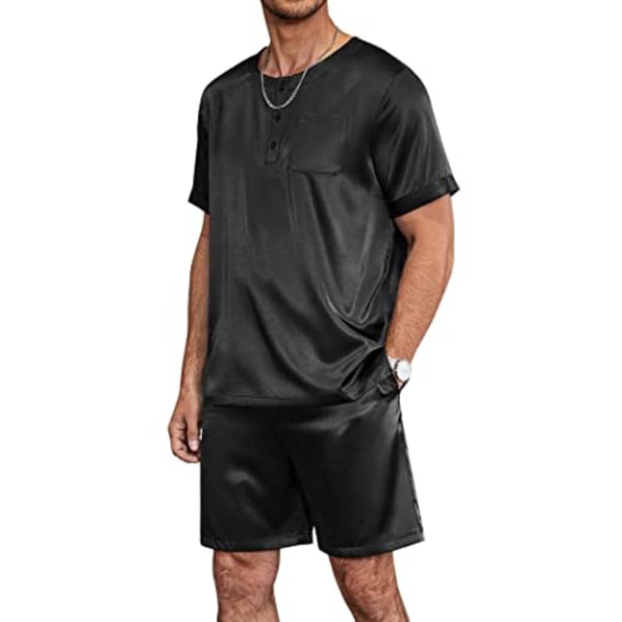 Ekouaer Men's Satin Pajama Set for $13 Ekouaer Men's Satin Pajama Set for $13