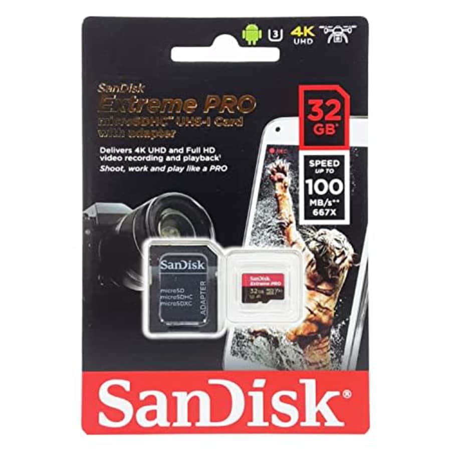 SanDisk Extreme PRO 32GB UHS-I/U3 Micro SDHC With 4K Ultra HD Ready-SDSDQXP-032G-G46A (Label May for $13