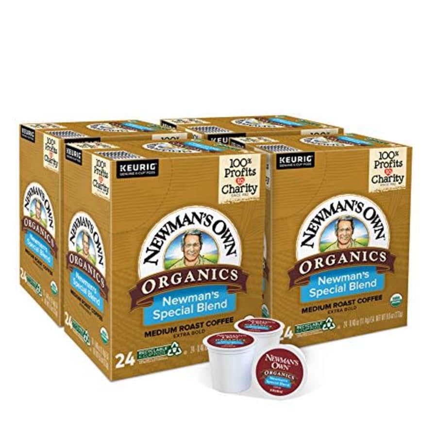 Newman's Own Organics Special Blend, Single-Serve Keurig K-Cup Pods, Medium Roast Coffee, 96 Count for $59