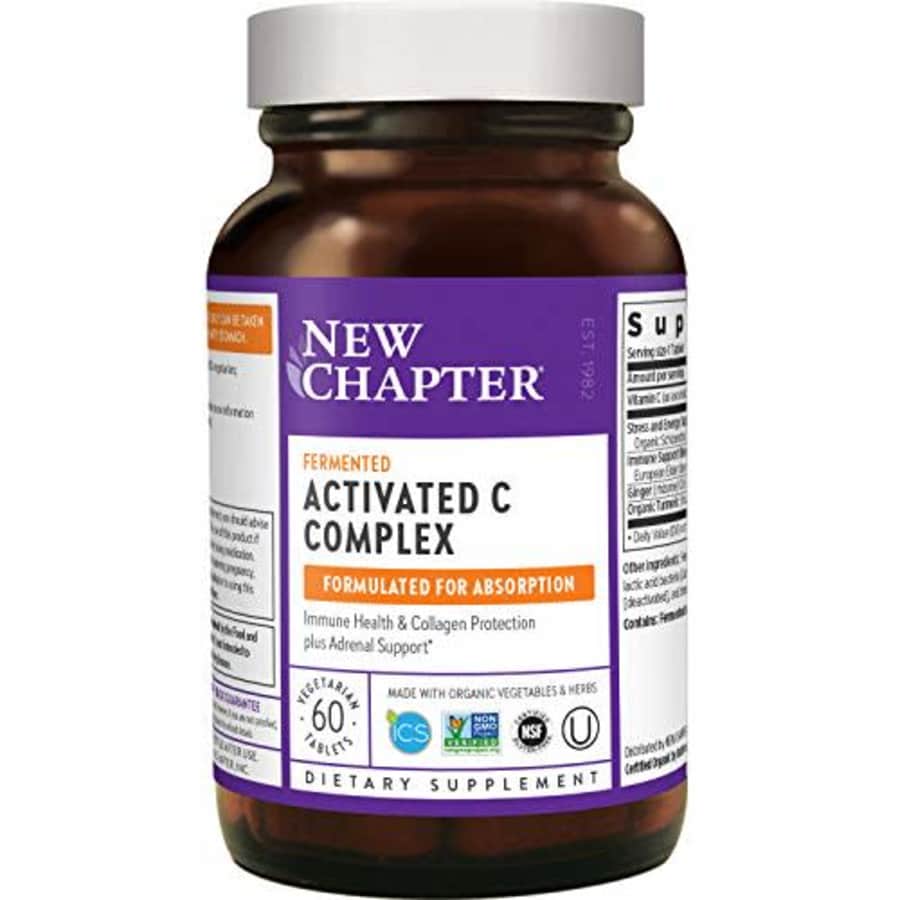 Vitamin C for Immune Support New Chapter Activated C Food Complex + Organic Non-GMO Ingredients - for $35