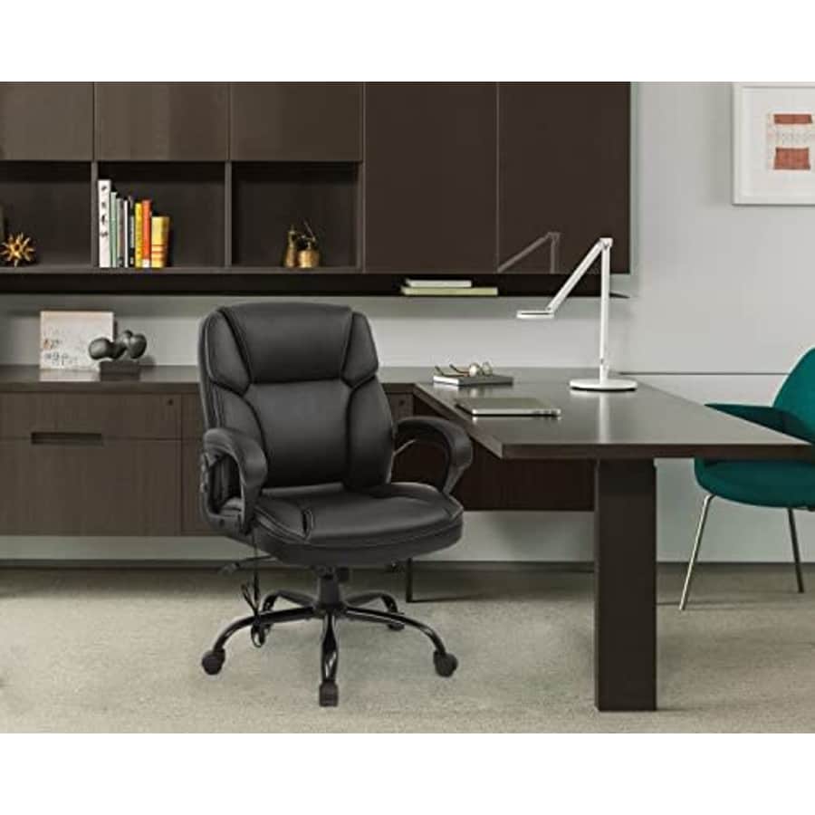 BestOffice Big and Tall Office Chair Ergonomic Chair 400lbs Wide Seat Desk Chair PU Leather Computer Chair for $110 BestOffice Big and Tall Office Chair Ergonomic Chair 400lbs Wide Seat Desk Chair PU Leather Computer Chair for $110