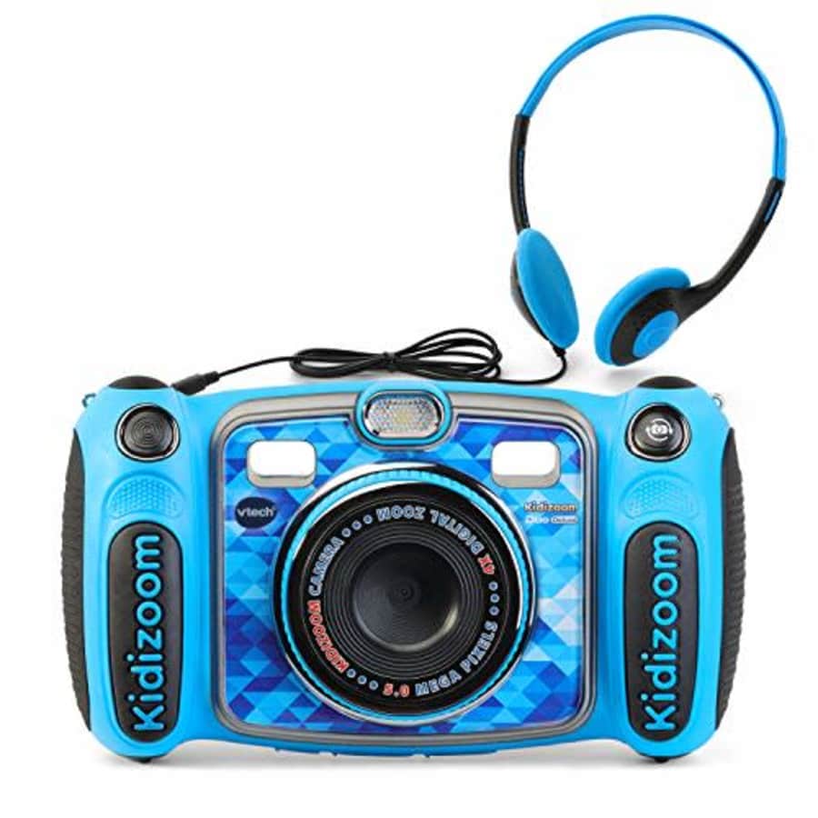 VTech Kidizoom Duo 5.0 Deluxe Digital Selfie Camera with MP3 Player and Headphones, Blue for $52 VTech Kidizoom Duo 5.0 Deluxe Digital Selfie Camera with MP3 Player and Headphones, Blue for $52