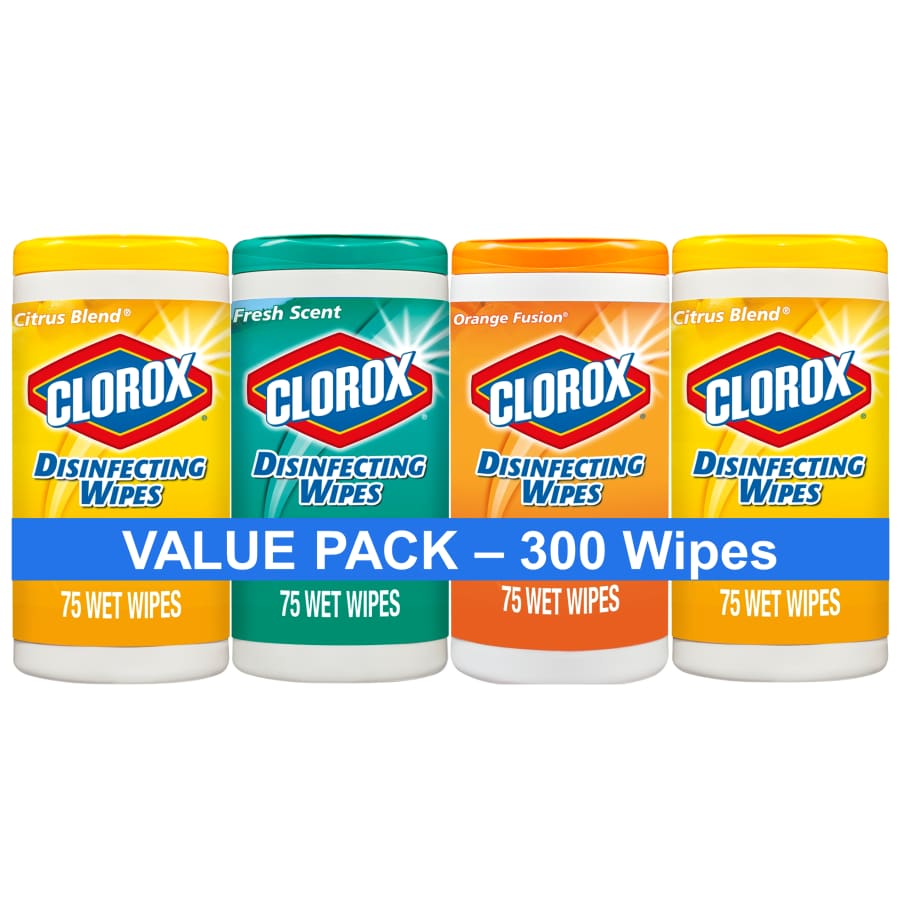 Clorox Disinfecting Wipes 75-Count Jar 4-Pack for $13 Clorox Disinfecting Wipes 75-Count Jar 4-Pack for $13