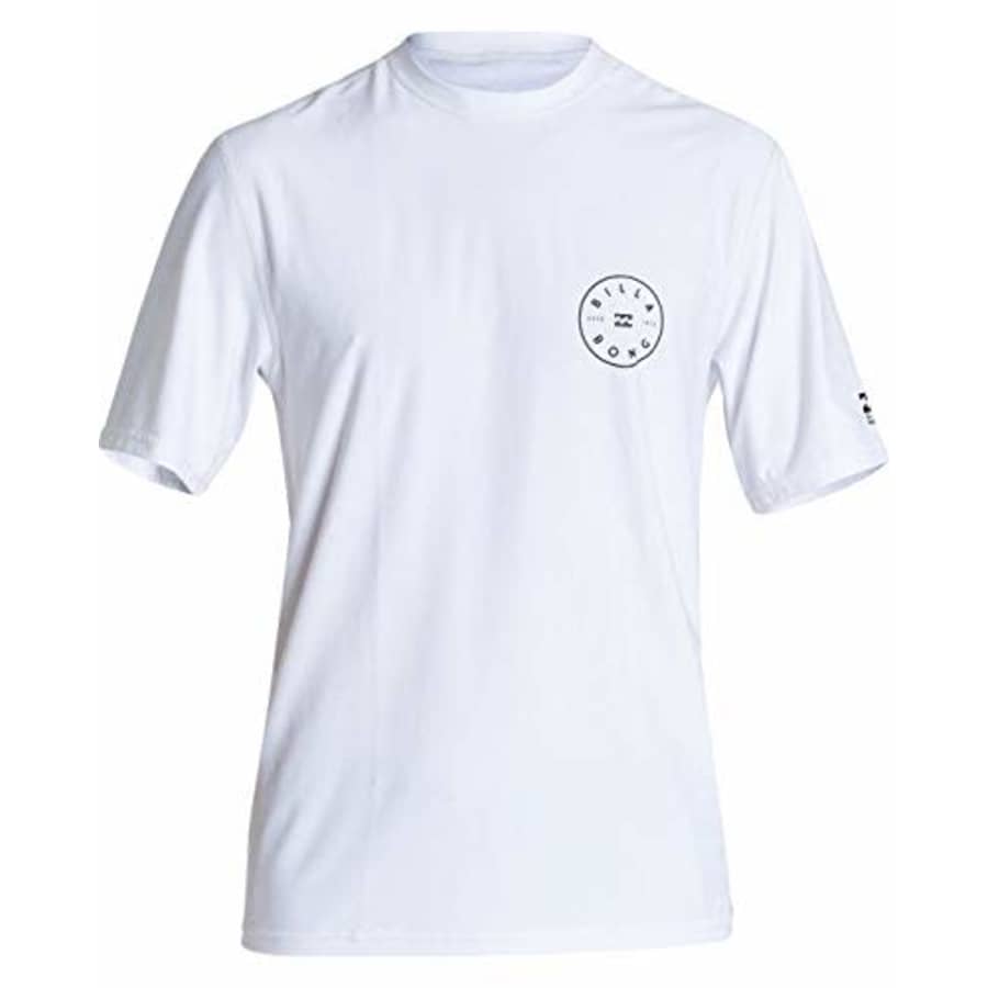 Billabong Men's Rotor Loose Fit Short Sleeve Rashguard, White, L for $33