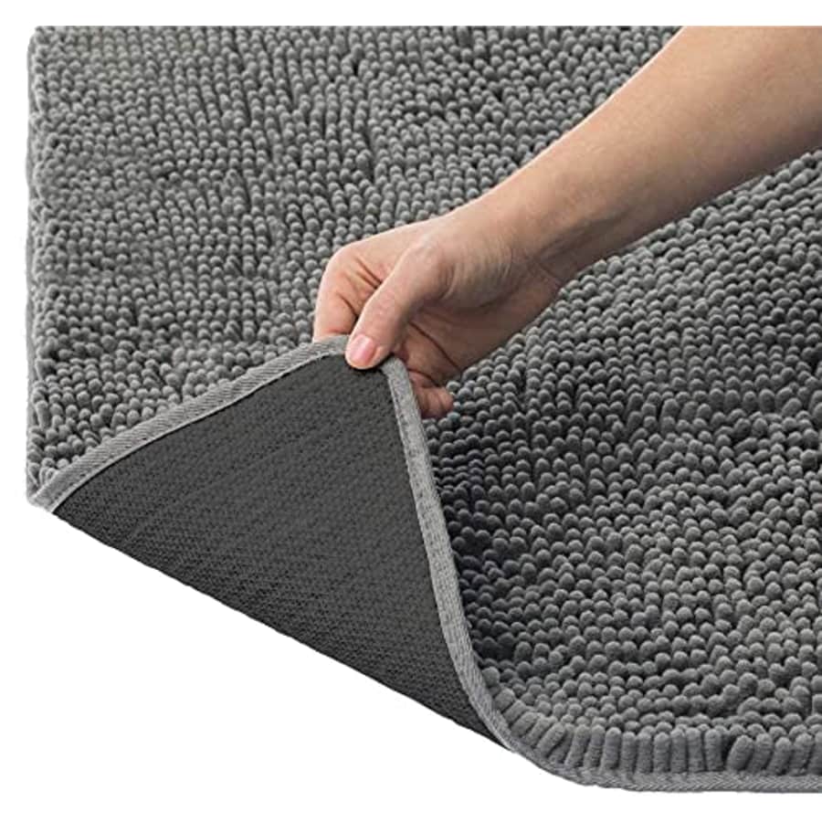 Kangaroo Luxury Chenille Bath Rug, 30x20, Extra Soft and Absorbent Shaggy Bathroom Rugs, Machine for $21