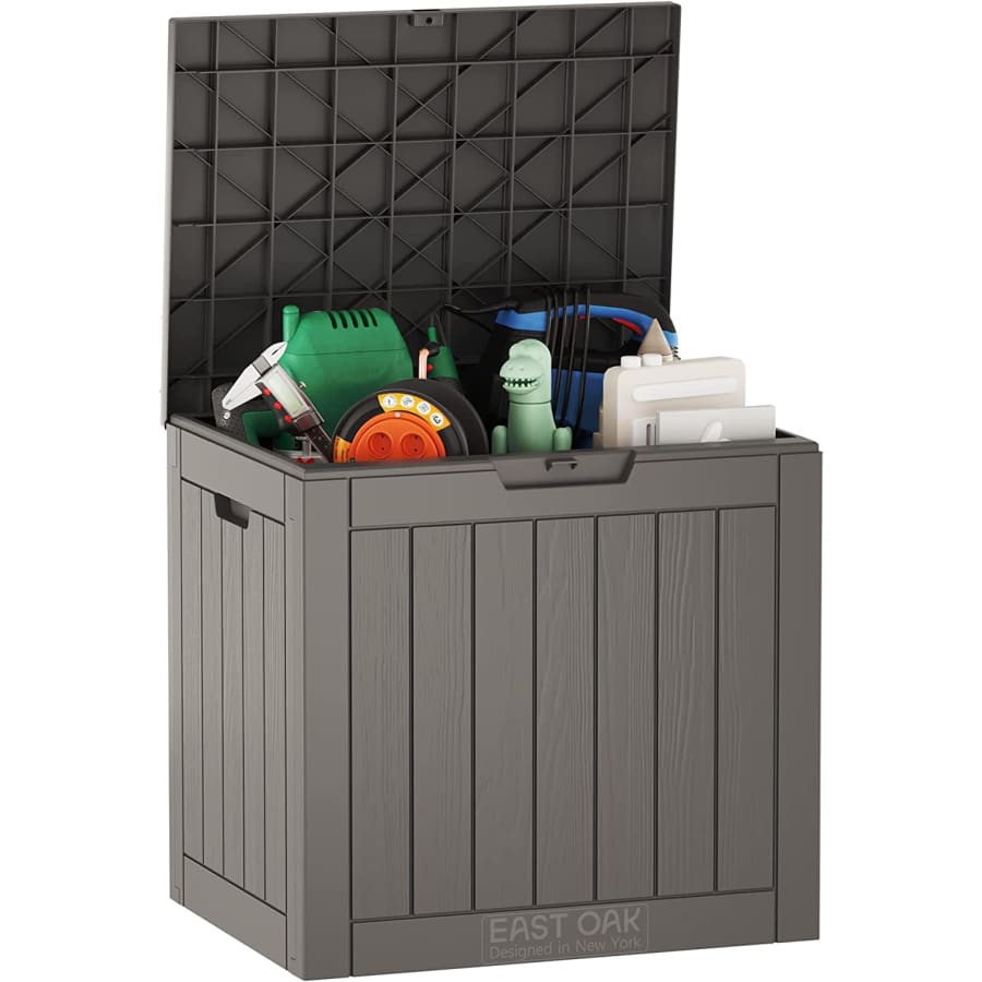 East Oak 31-Gallon Deck Box w/ Padlock for $46