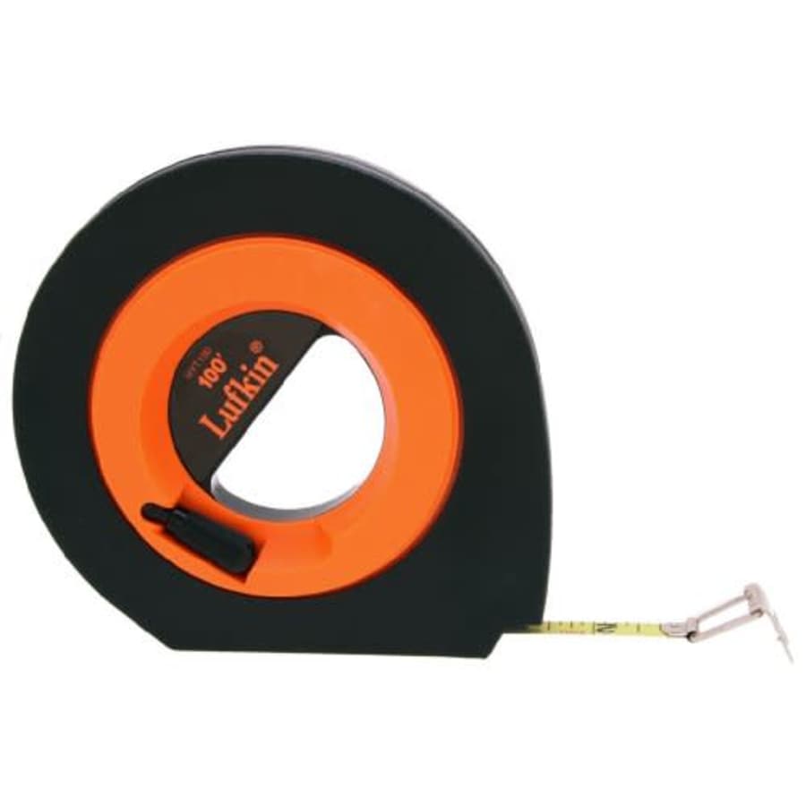 Lufkin HYT100 3/8" x 100' Hi-Viz Orange Speedwinder Steel Long Tape Measure for $29 Lufkin HYT100 3/8" x 100' Hi-Viz Orange Speedwinder Steel Long Tape Measure for $29