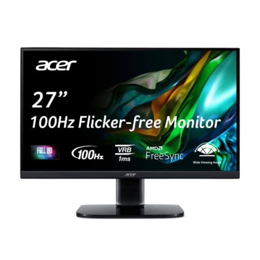 Acer KB272 EBI 27" IPS Full HD (1920 x 1080) Zero-Frame Gaming Office Monitor | AMD FreeSync for $100