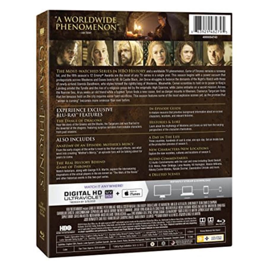 HBO Game of Thrones: Season 5 [Blu-ray + Digital HD] for $30