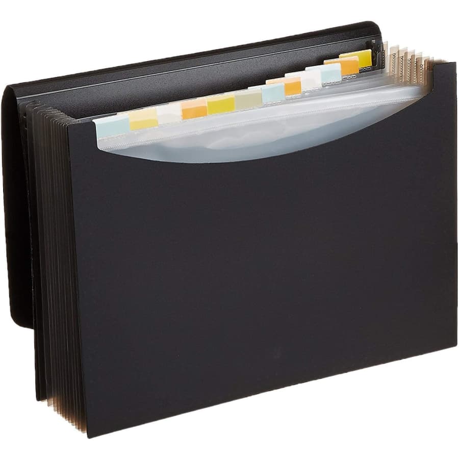 Amazon Basics Expanding Organizer File Folder for $9 Amazon Basics Expanding Organizer File Folder for $9
