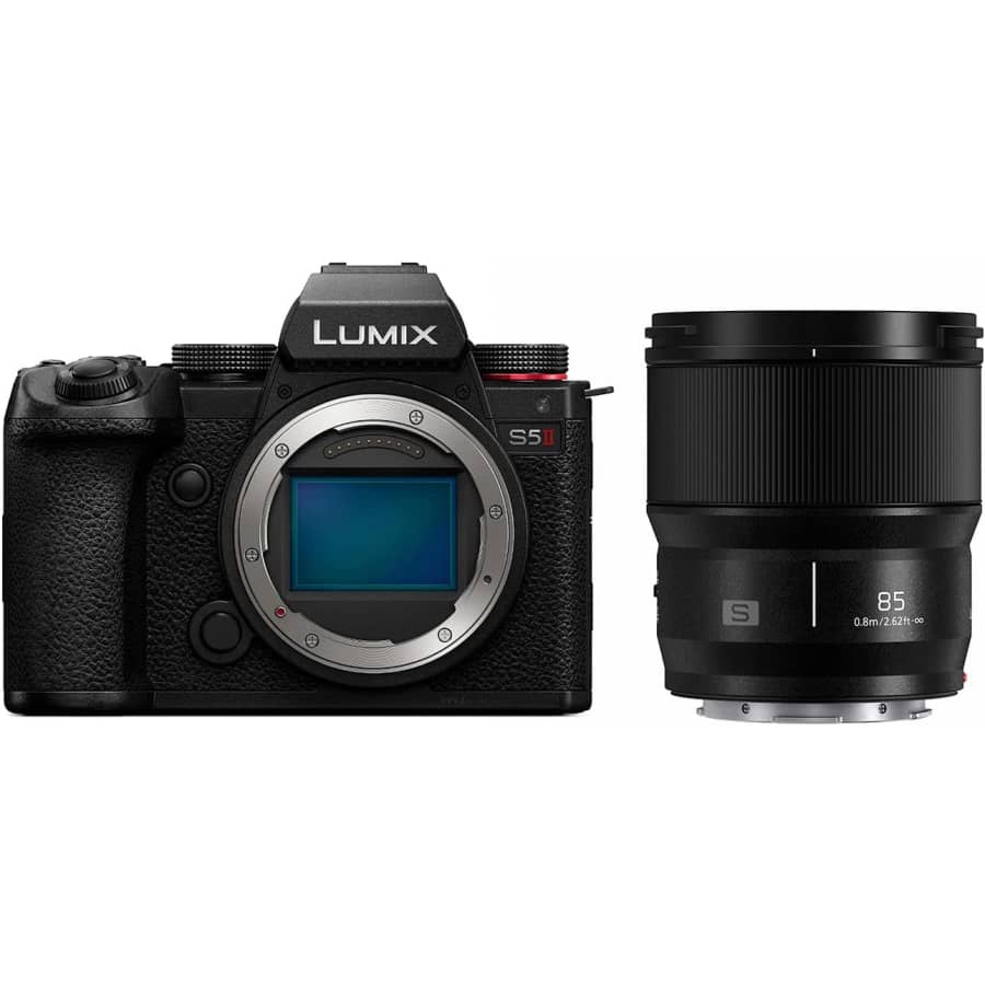 Panasonic LUMIX S5II Mirrorless Camera with LUMIX S Series 85mm F1.8 L Mount Interchangeable Lens for $1,798 Panasonic LUMIX S5II Mirrorless Camera with LUMIX S Series 85mm F1.8 L Mount Interchangeable Lens for $1,798