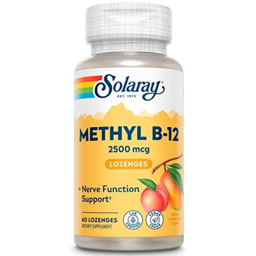SOLARAY B 12 Methyl Lozenge Supplement, 2500mcg | 60 Count for $16 SOLARAY B 12 Methyl Lozenge Supplement, 2500mcg | 60 Count for $16