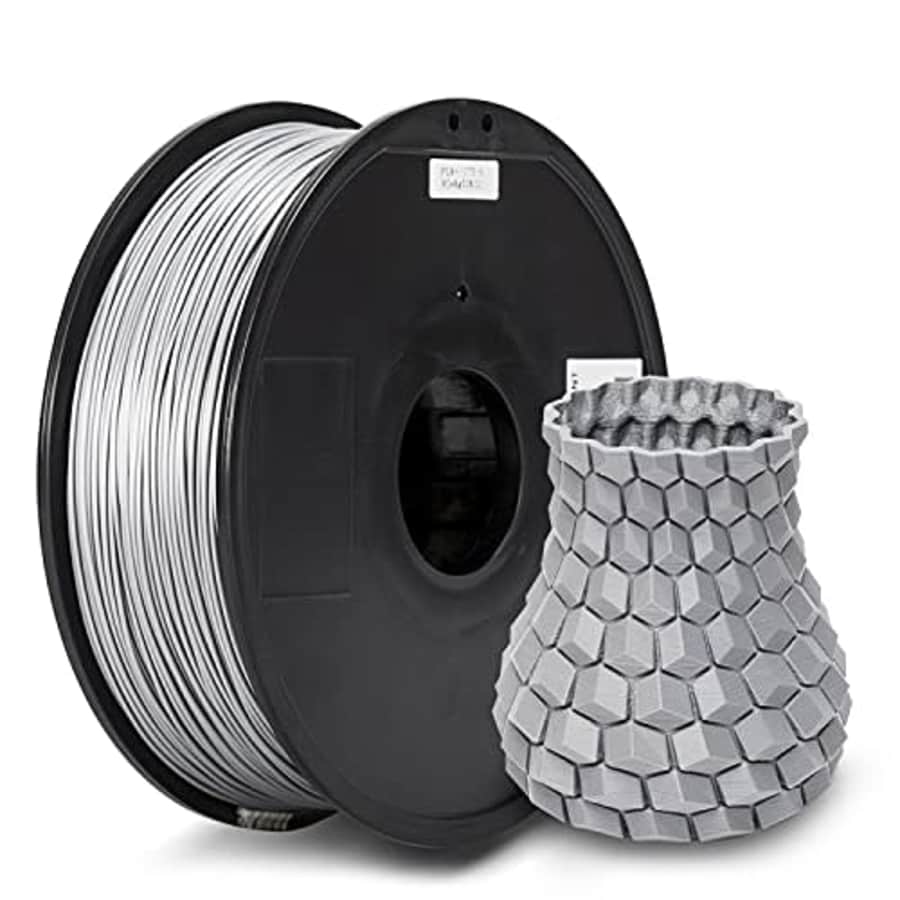 Inland 1.75mm Silver PLA PRO (PLA+) 3D Printer Filament 1KG Spool (2.2lbs), Dimensional Accuracy for $26