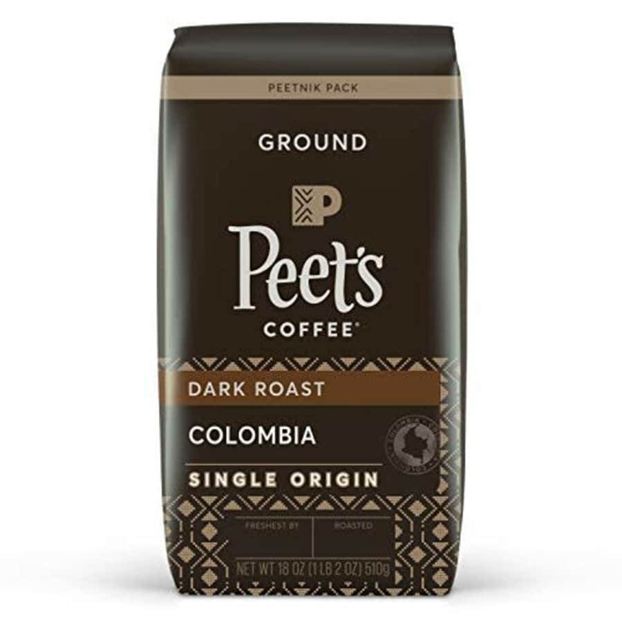 Peet's Coffee Single Origin Colombia, Dark Roast Ground Coffee, 18 oz for $36 Peet's Coffee Single Origin Colombia, Dark Roast Ground Coffee, 18 oz for $36