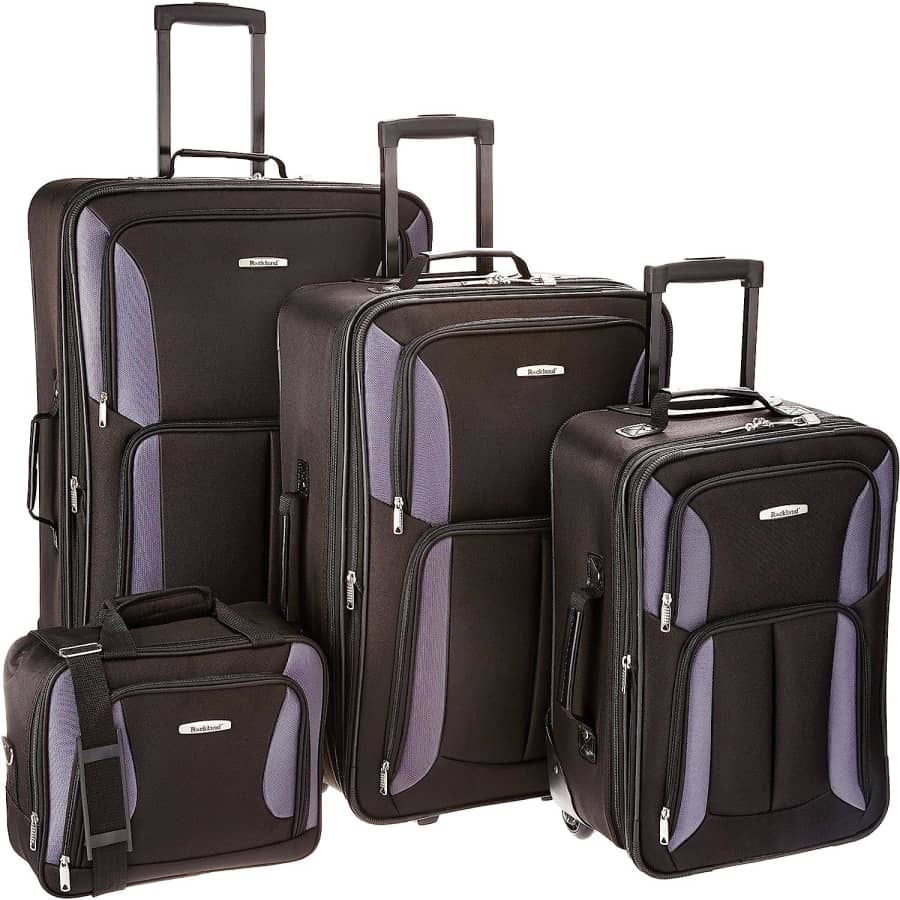 Rockland Journey 4-Piece Softside Luggage Set for $142 Rockland Journey 4-Piece Softside Luggage Set for $142
