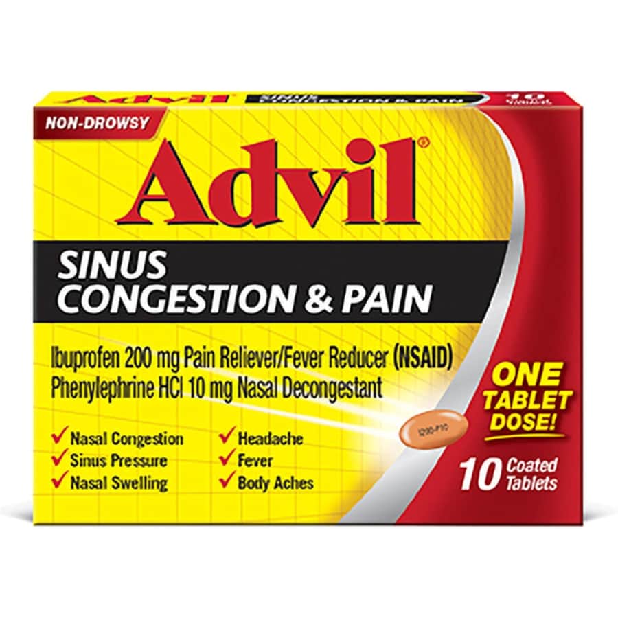 Advil Sinus Congestion and Pain 10-Count for $3