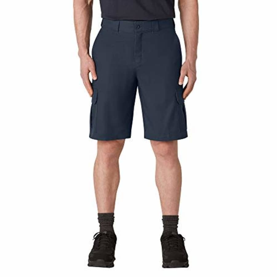 Dickies Men's Big & Tall Big-Tall Cooling Temp-iQ Active Waist Twill Cargo Shorts, Dark Navy, 46 for $27