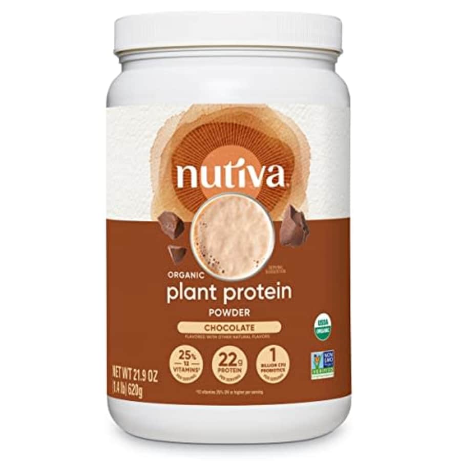 Nutiva Organic Plant Protein Smoothie, Chocolate, 1.4 Pound, USDA Organic, Non-GMO, Non-BPA, Vegan, for $53
