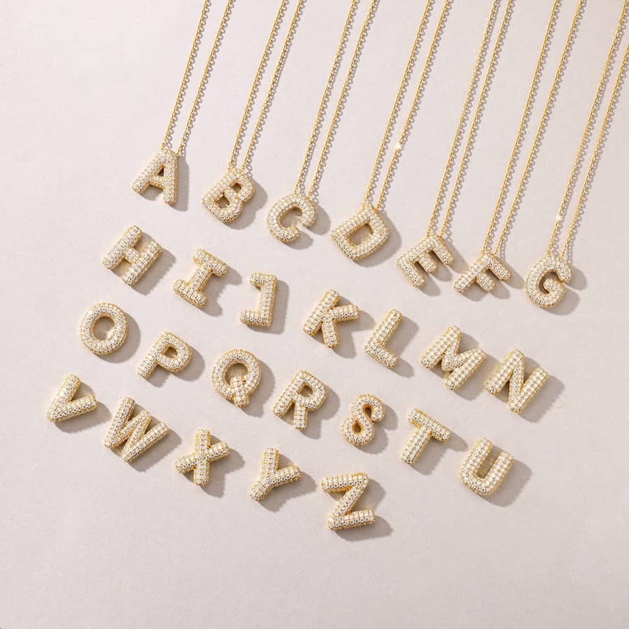 Moissanite Letter Charm Necklace from $49 Moissanite Letter Charm Necklace from $49