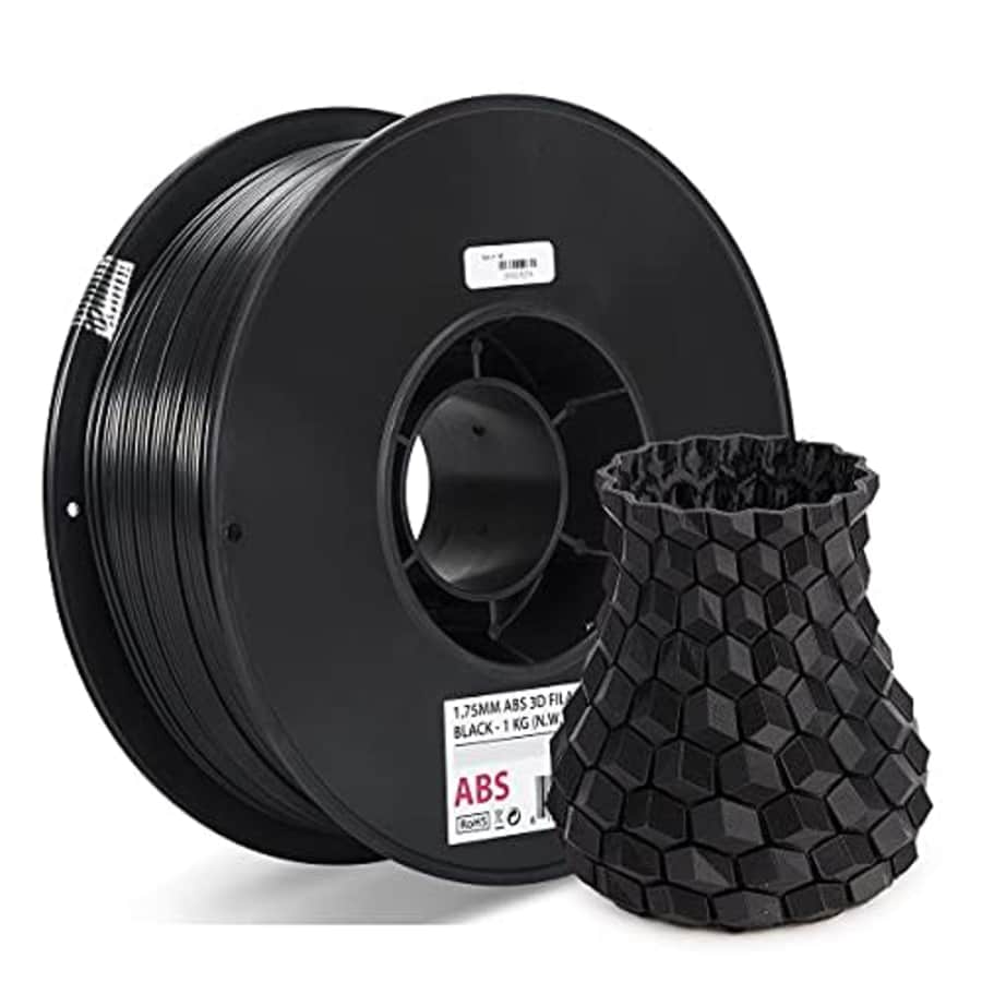 Inland 1.75mm Black ABS 3D Printer Filament, Dimensional Accuracy +/- 0.03 mm - 1kg Spool (2.2 lbs) for $22 Inland 1.75mm Black ABS 3D Printer Filament, Dimensional Accuracy +/- 0.03 mm - 1kg Spool (2.2 lbs) for $22