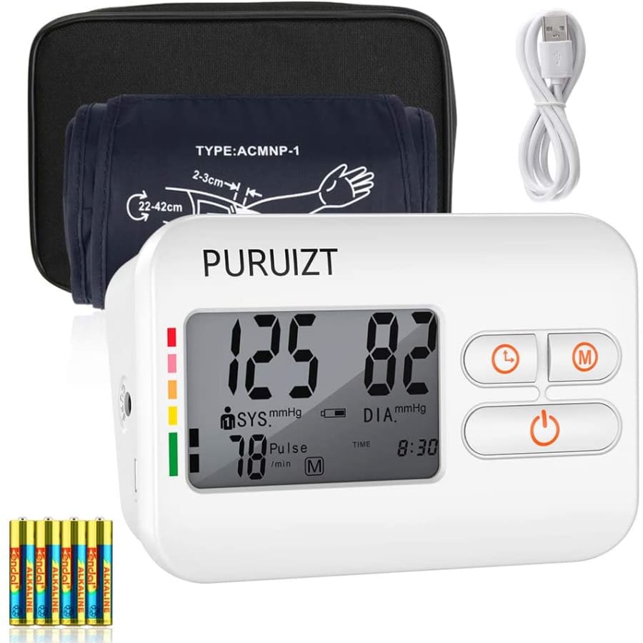 Puruizt Upper Arm Blood Pressure Monitor for $18