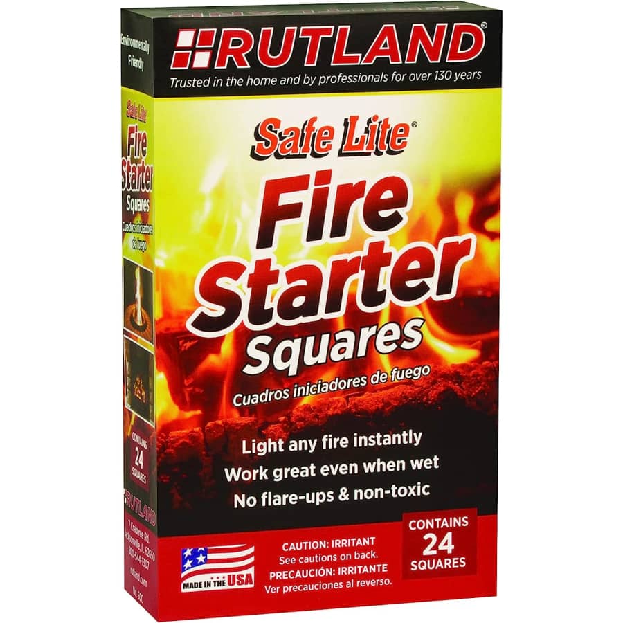 Rutland Safe Lite 24-Ct. Fire Starter Squares for $8 Rutland Safe Lite 24-Ct. Fire Starter Squares for $8
