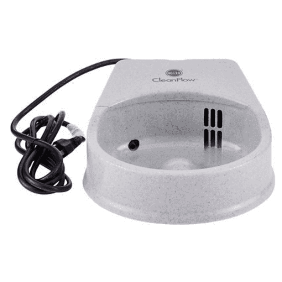 K&H 80-oz. CleanFlow Filtered Non-Skid Plastic Water Bowl for $21 in cart