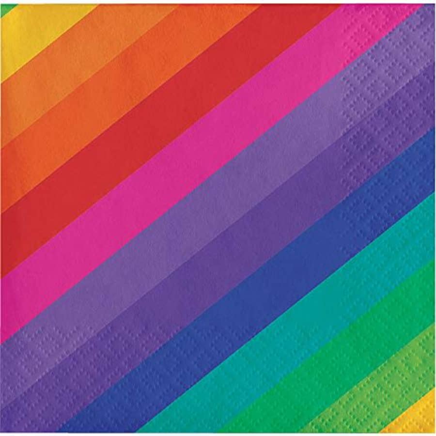 Fun Express - Rainbow Beverage Napkins for Birthday - Party Supplies - Licensed Tableware - for $10 Fun Express - Rainbow Beverage Napkins for Birthday - Party Supplies - Licensed Tableware - for $10